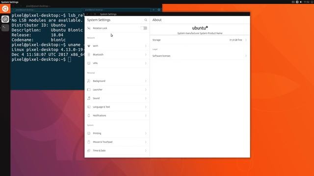 Ubuntu 18.04 with Unity 8 (alpha) смотреть онлайн