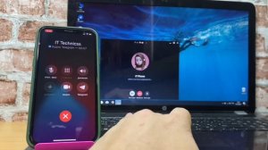 Incoming Call Telegram:iPhone X & Notebook HP Outgoing Call