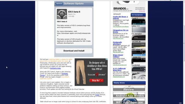 iOS 5 Beta 6, iTunes 10.5 Beta 6, Xcode 4.2 Developer Preview 3! iCloud Calendar, iTunes Backup Fix смотреть онлайн