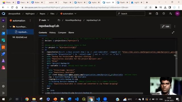 Automate Azure DevOps repo backup using Storage account and Shell script смотреть онлайн