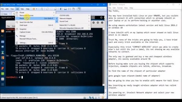 Enable WiFi VMWare Kali Linux/Working Trick