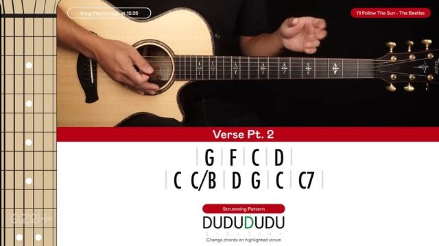 I'll Follow The Sun Guitar Tutorial The Beatles Guitar Lesson |Easy Chords + Strumming| смотреть онлайн
