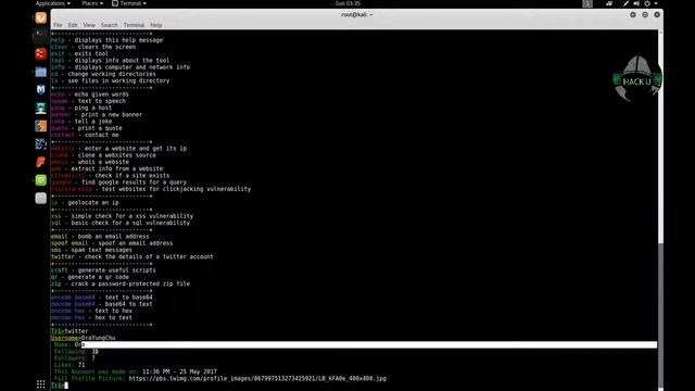 Check Twitter account with Trity | Kali Linux | HACK U смотреть онлайн
