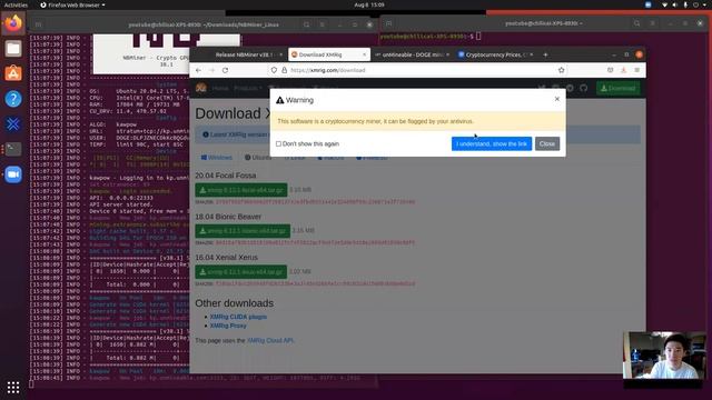 DIY愛好：在我舊電腦上同時用GPU和CPU挖礦(狗狗幣為例)Mine crypto (e.g. Doge) using GPU&CPU on my old computers-P1.On Linu смотреть онлайн