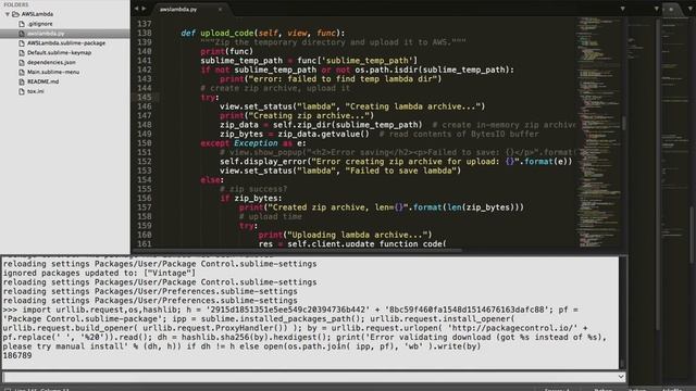 Install AWS Lambda Sublime Text Plugin смотреть онлайн