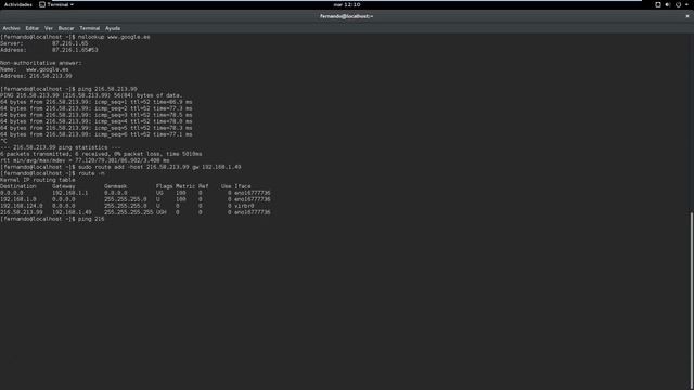 ping y route a ip con linux fedora 23 смотреть онлайн