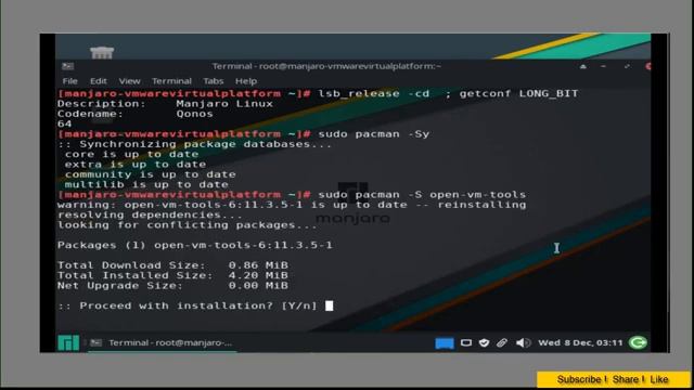 How To Install VMware Tools (Open VM Tools) in Manjaro-xfce-21.1.6 смотреть онлайн