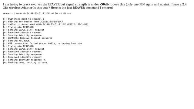 Reaver keeps repeating the same pin on Kali linux смотреть онлайн