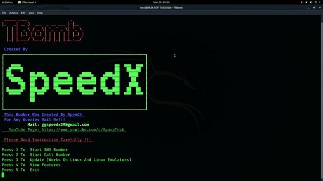 Kali Linux TBomb смотреть онлайн