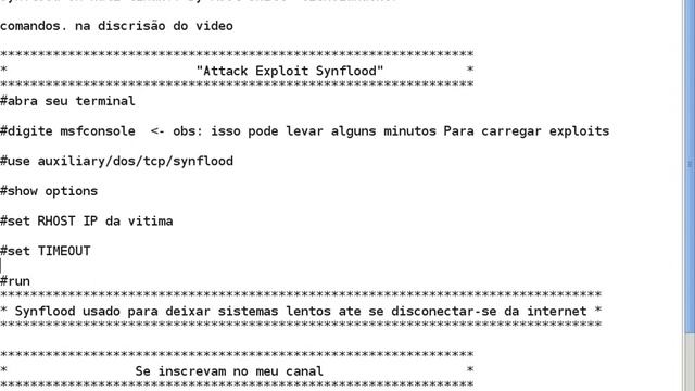 Attack Exploit SynFlood (BackTrack,Kali e BackBox) смотреть онлайн