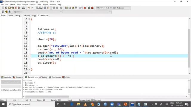 File Handling (Binary Files) in C++ смотреть онлайн