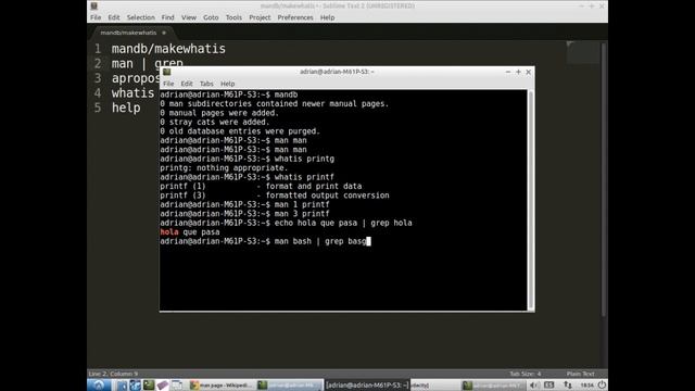 GNU/Linux - QuickTip: Documentación el linux (man, apropos, whatis) смотреть онлайн