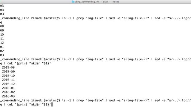 Using Bash - organizing log files into directories смотреть онлайн