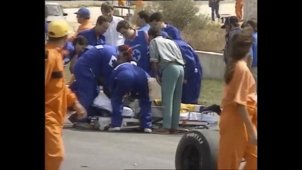 Martin Donnelly crash in Spain 1990 Formula 1