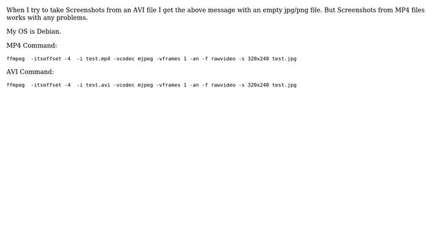 ffmpeg - Output file does not contain any stream смотреть онлайн