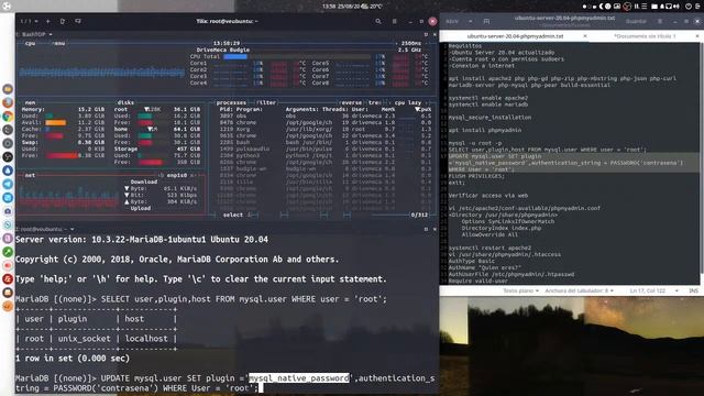 Instala y configura PhpMyAdmin en Ubuntu Server en #DIRECTO #conmigo смотреть онлайн