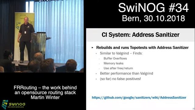SwiNOG #34 | FRRouting – the work behind an opensource routing stack | Martin Winter смотреть онлайн