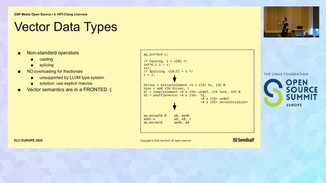 DSP Welcomes Open Source - Xtensa HIFI DSP Support in Clang1 - Maciej Czekaj, Semihalf смотреть онлайн