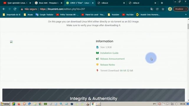 2- Baixando a ISO do Linux Lmde 5 - Linux Mint Debian смотреть онлайн