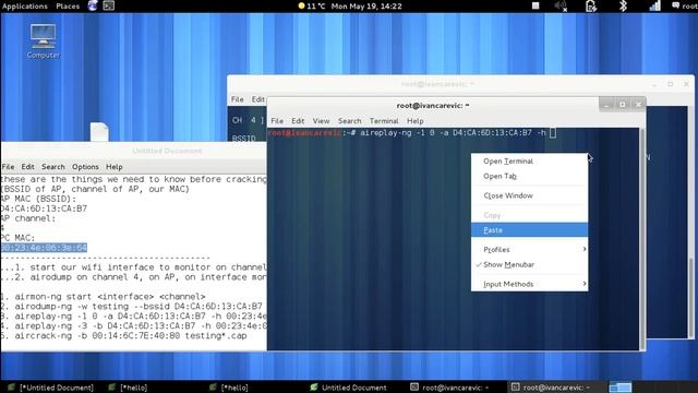 Hacking WI-FI WEP router using Kali Aircrack-ng Tutorial смотреть онлайн