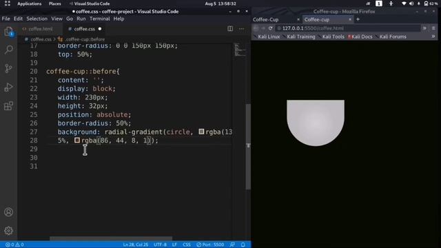A Coffee Cup ☕ designed in pure CSS | CSS tutorial смотреть онлайн