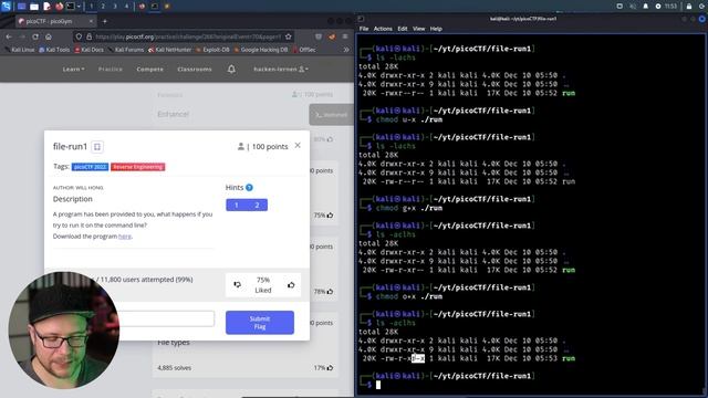 Mit chmod Linux Berechtigungen anpassen (picoCTF #8) смотреть онлайн