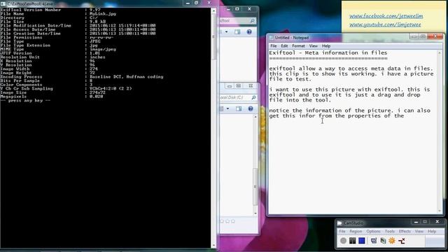 Exiftool - meta (data) information in files смотреть онлайн