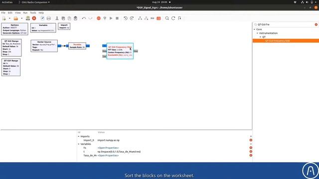 GNU Radio Companion + FFT of Complex Exponential Signal: QT GUI Frequency Sink смотреть онлайн
