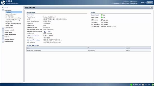 HP ILO - Remote Console Access