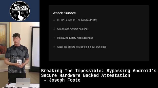 Breaking The Impossible: Bypassing Android's Secure Hardware Backed Attestation by Joseph Foote смотреть онлайн