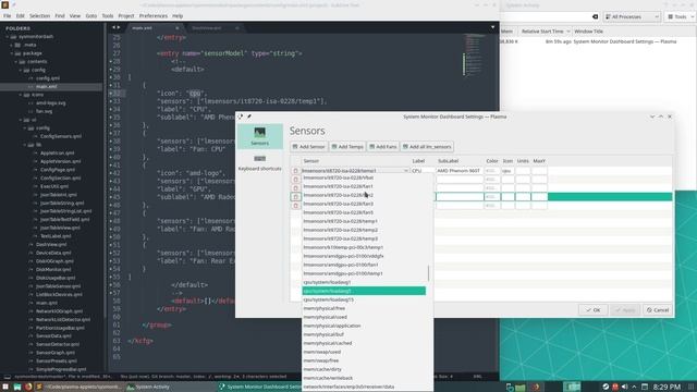 System Monitor Dashboard KDE Plasma Widget