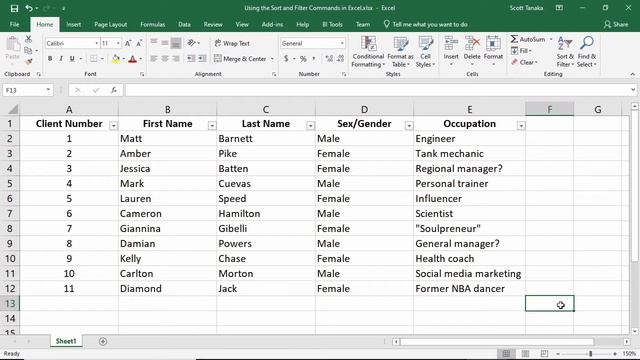 Using the Sort and Filter Commands in Excel - Get the right information to appear on your screen смотреть онлайн