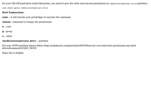 Ubuntu: How do I set read/write permissions my hard drives? смотреть онлайн