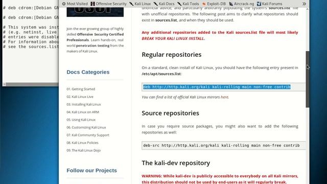 Kali Linux 2018.3a Source List Update (Learn Hacking) смотреть онлайн