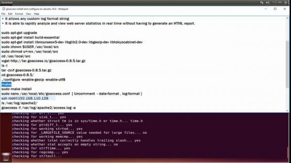 How to install GoAccess Visual Web Log Analyzer on ubuntu