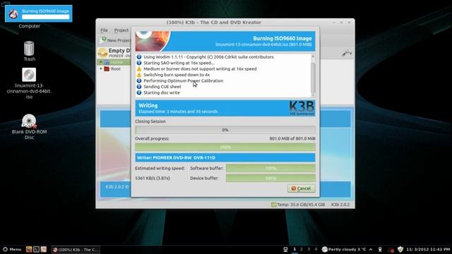 Linux Mint How to Burn an ISO Image K3b & Brasero смотреть онлайн
