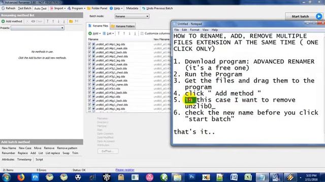 HOW TO RENAME, ADD, REMOVE MULTIPLE FILES EXTENSION AT THE SAME TIME смотреть онлайн