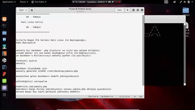 Kali Linux WEEVELY Kullanımı (Backdoor Oluşturma) смотреть онлайн