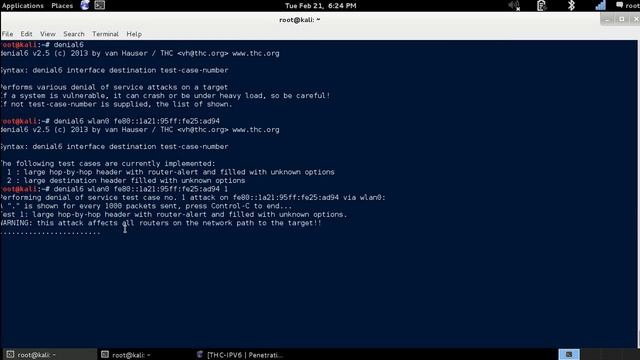 Denial6 - IPv6 Denial of Service (DoS) Exploit [Kali Linux] смотреть онлайн