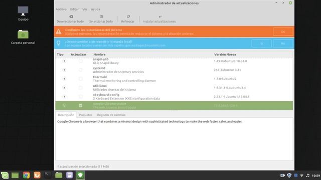 Como actualizar Google chrome en Linux Mint a la última versión (2019) смотреть онлайн