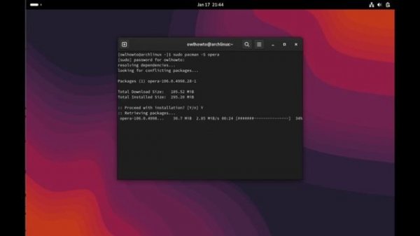 How to install Opera Browser on Arch Linux