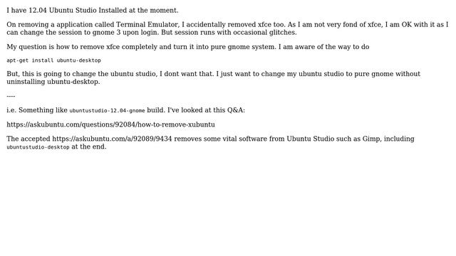 How to change Ubuntu Studio from XFCE to Gnome? смотреть онлайн