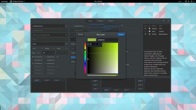 GNOME Color Chooser Popups смотреть онлайн