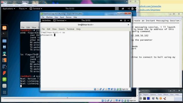 Kali Linux - Ncat & Telnet - Create An Instant Messaging Session смотреть онлайн