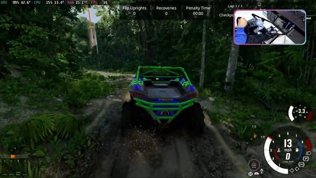 BeamNG Force Feedback test on Manjaro Linux using Cammus C5 | Mudslide Gladiator смотреть онлайн