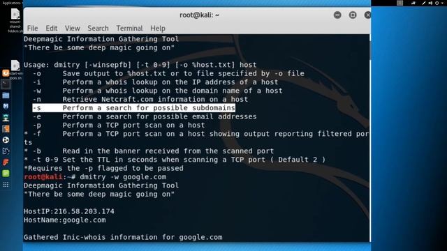 Kali Linux : dmitry || Information Gathering tool || Tool-1 смотреть онлайн
