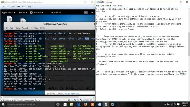 Configuring OSSEC on kali linux. смотреть онлайн