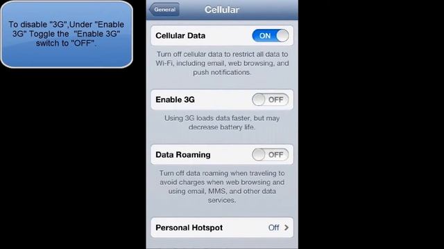 HOW TO DISABLE OR ENABLE 3G IN IOS 6 смотреть онлайн