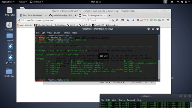 DDos Websites Using GoldenEye on Kali Linux||DDos Website Menggunakan GoldenEye di Kali Linux смотреть онлайн