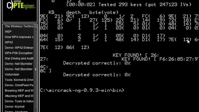 Aircrack Mile2 CPTE Demonstration Tutorial смотреть онлайн